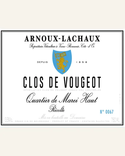 Arnoux Clos Vougeot伏旧园酒款图片