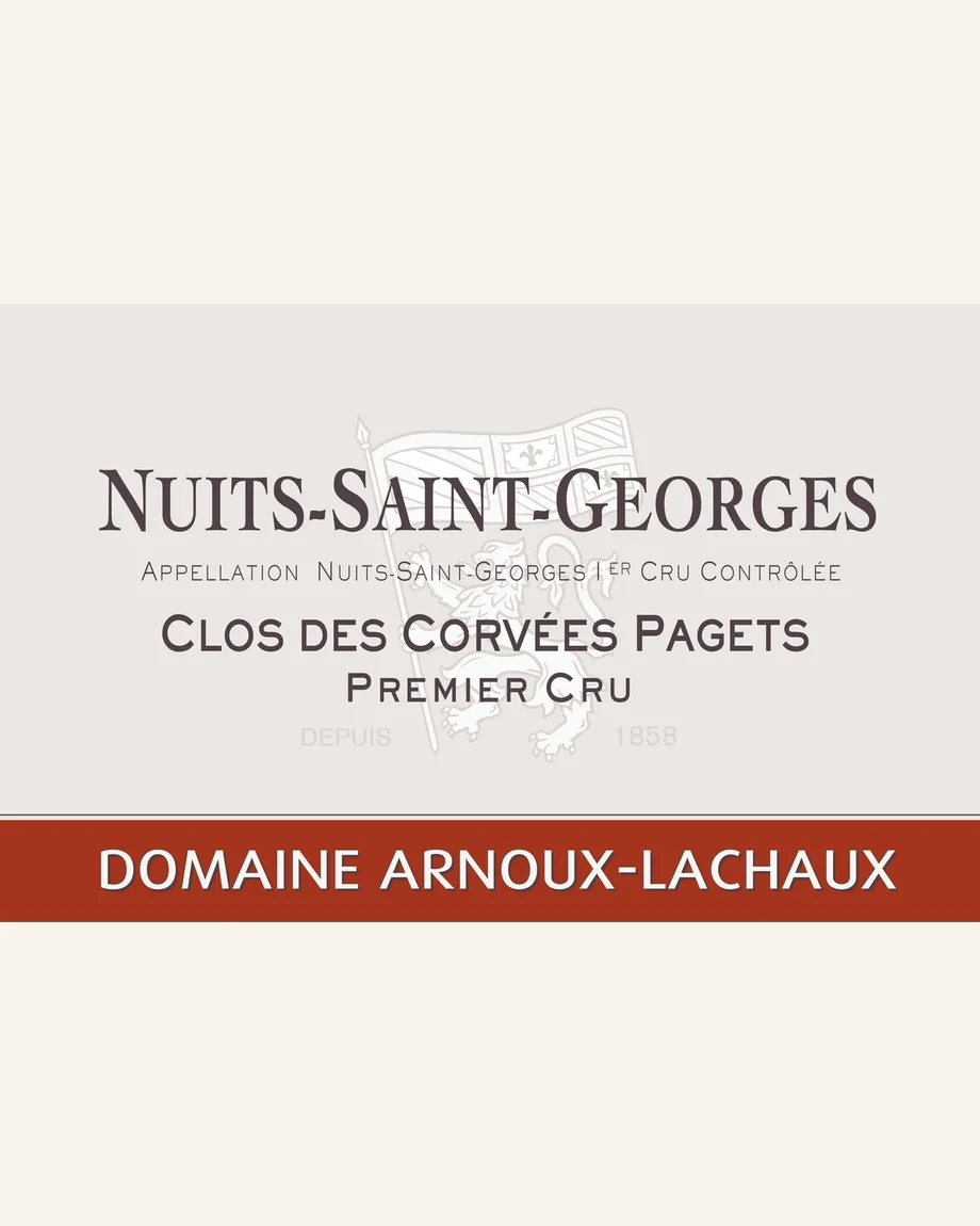 Arnoux Nuits Saint Georges Clos Des Corvees Pagets夜圣乔治科维帕杰独占园一级田酒标与酒瓶图片