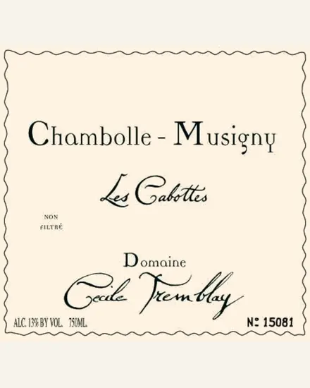 Cecile Tremblay Chambolle Musigny Les Cabottes酒款图片