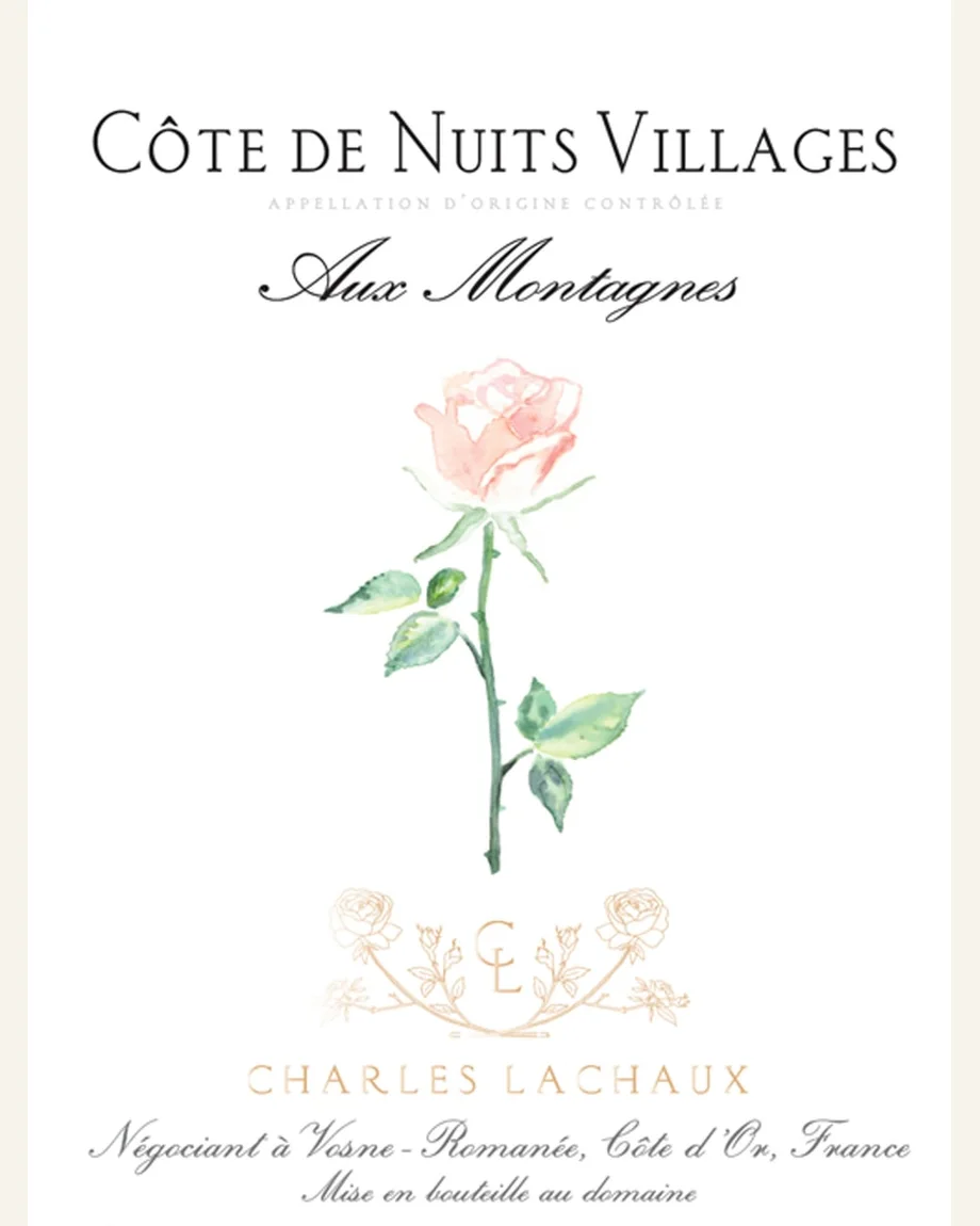 Charles Lachaux Cote de Nuits Villages Aux Montagnes酒标与酒瓶图片