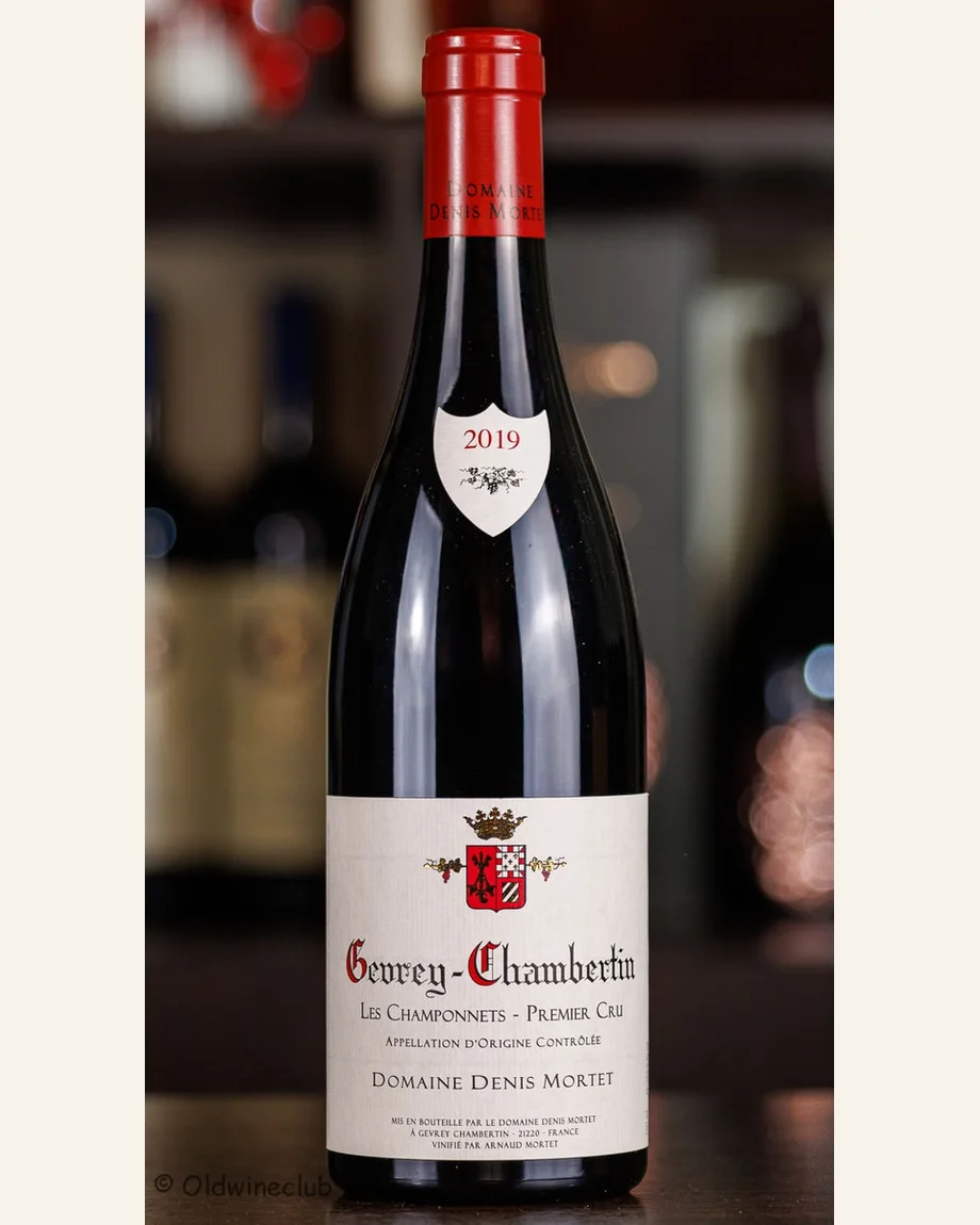Denis Mortet - Chambertin Grand Cru香贝丹酒标与酒瓶图片