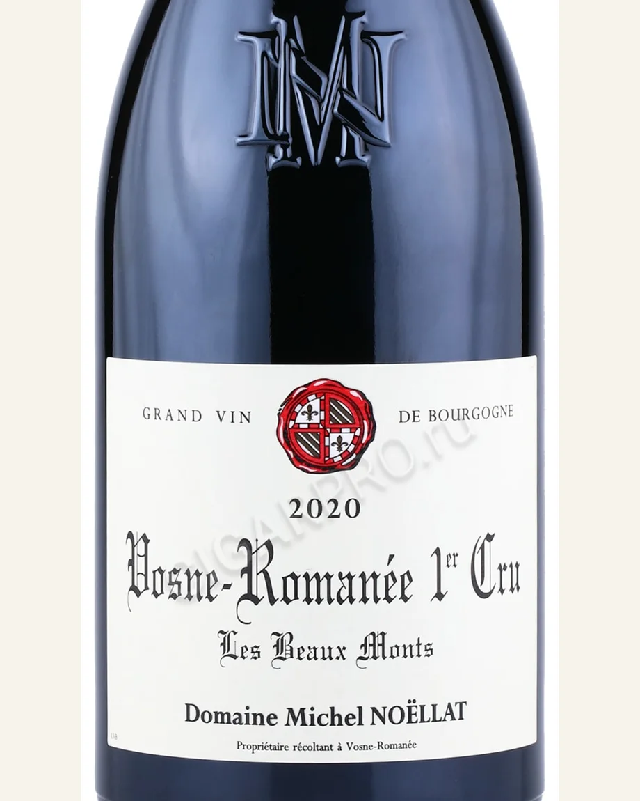 Hudelot Noellat Vosne Romanee Les Beaux Monts美山园一级田酒标与酒瓶图片