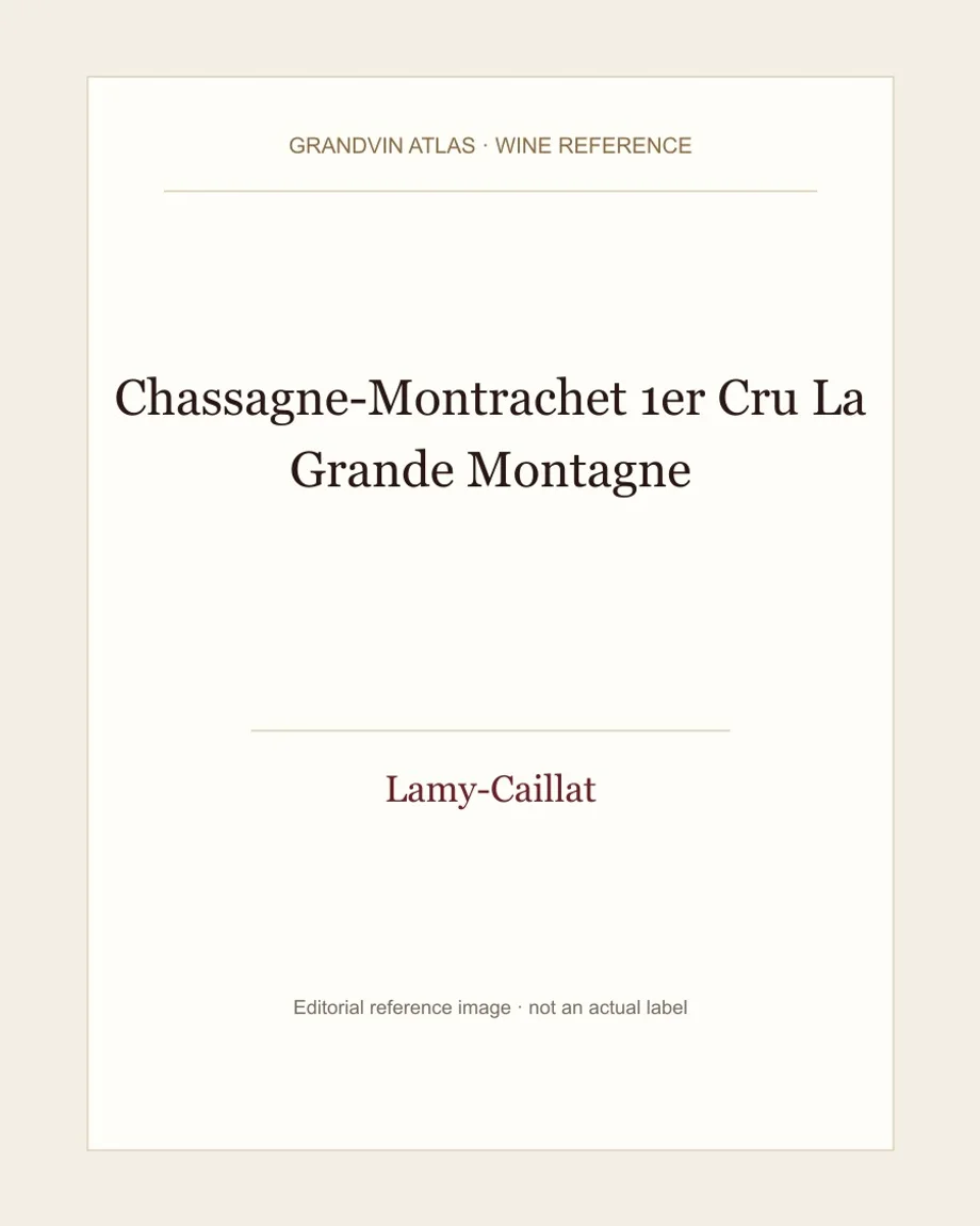 Lamy Caillat Chassagne Montrachet La Grande Montagne夏山蒙哈谢大山园村级酒款资料示意图