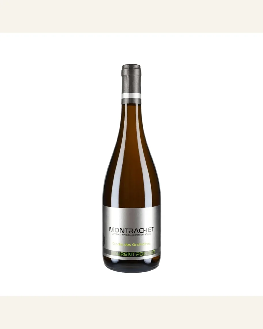 Laurent Ponsot - Montrachet Grand Cru 'Cuvee des Orchidees' 蒙哈谢特级园兰花特酿酒标与酒瓶图片