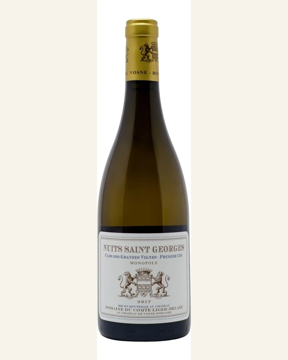 Liger-Belair / Nuits Saint Georges Clos des Grandes Vignes Blanc 夜圣乔治大藤村级独占园村级干白酒标与酒瓶图片