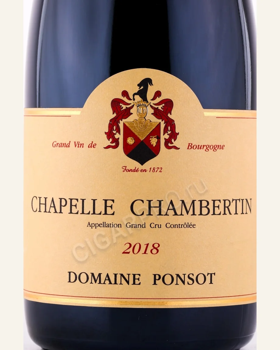 Ponsot Chapelle Chambertin小教堂香贝丹特级酒标与酒瓶图片